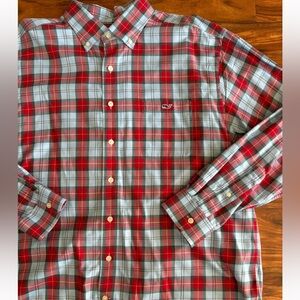 Vineyard Vines Men’s Classic Fit Tucker Dress Shirt XL Christmas Holiday Plaid
